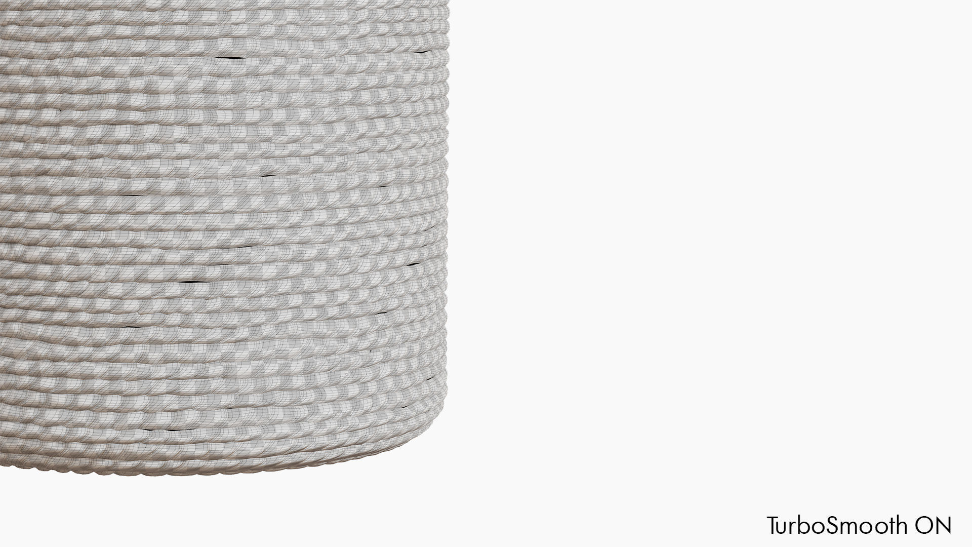 Round wicker basket Raga 3D model_7