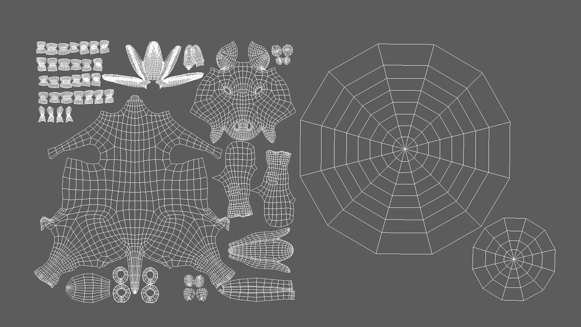 Zebra Basemesh Low-poly 3D model_6