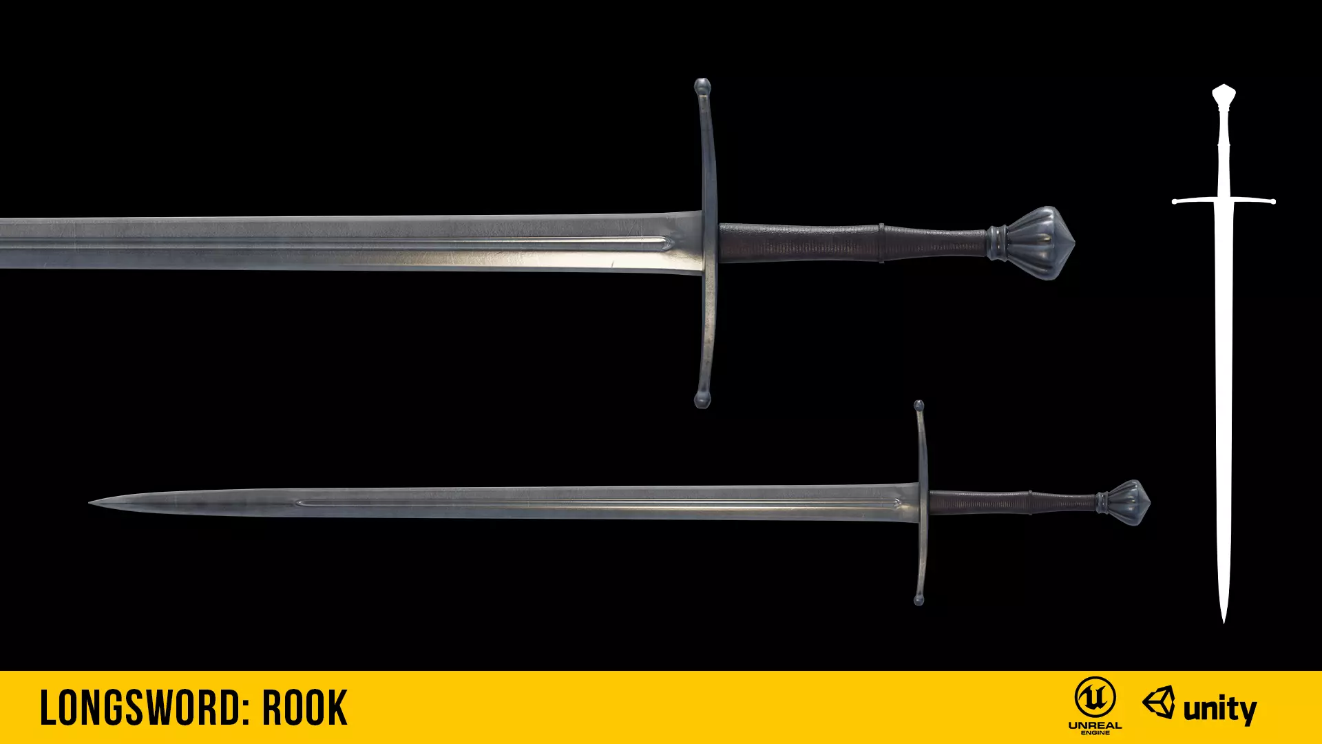 Longsword- Rook Free low-poly 3D model
