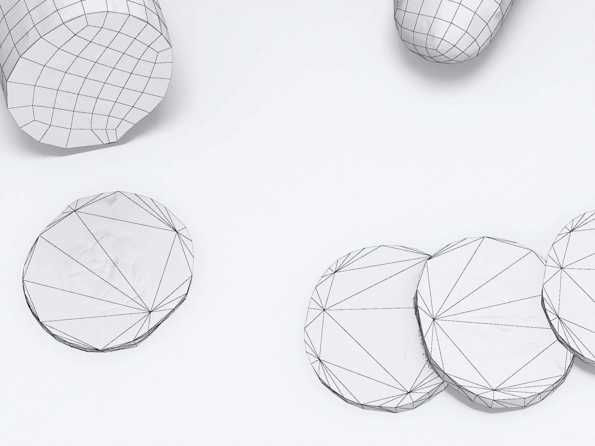 Cucumbers Low-poly 3D model_15