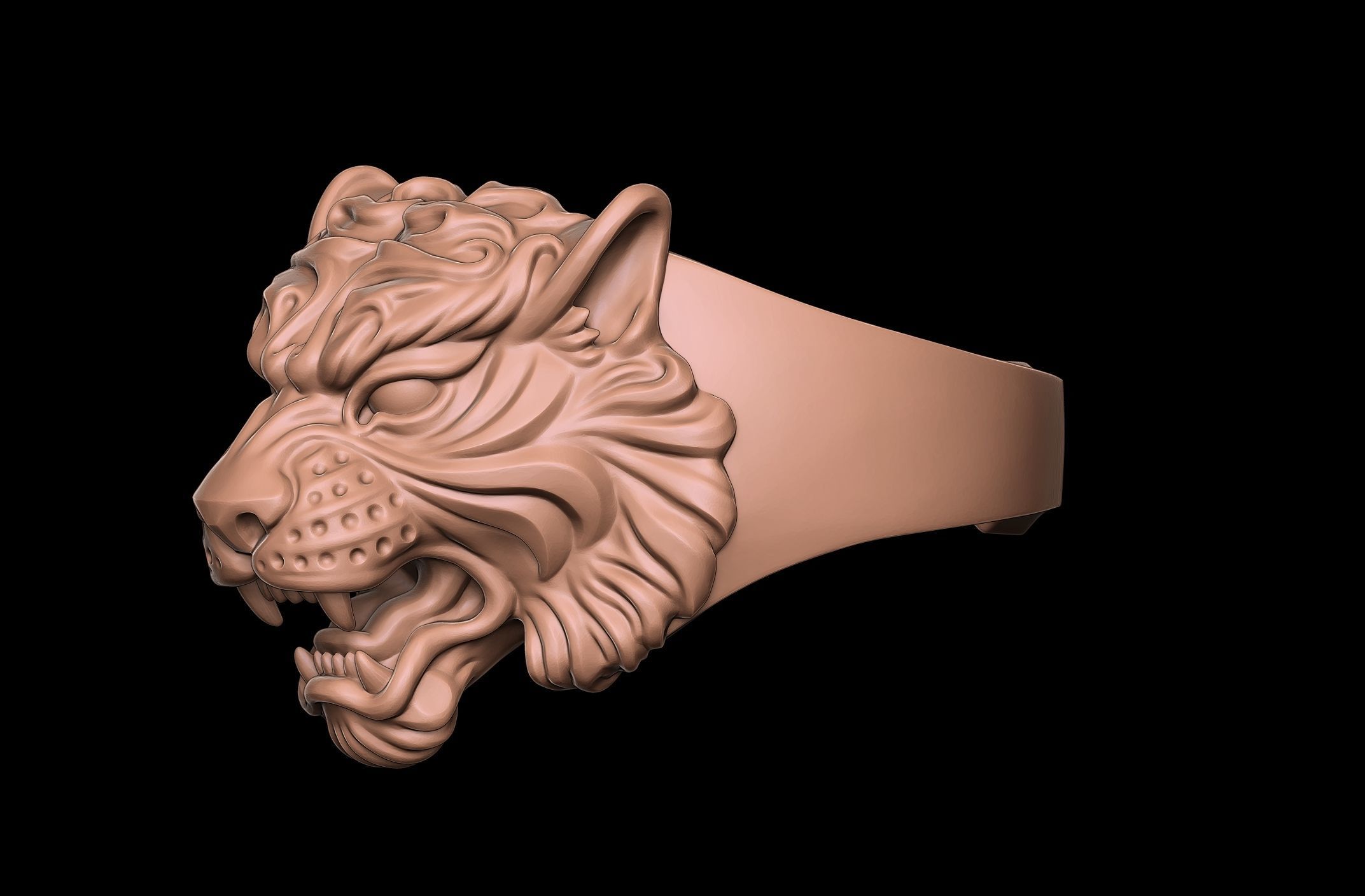 Tiger Ring 3D print model_2