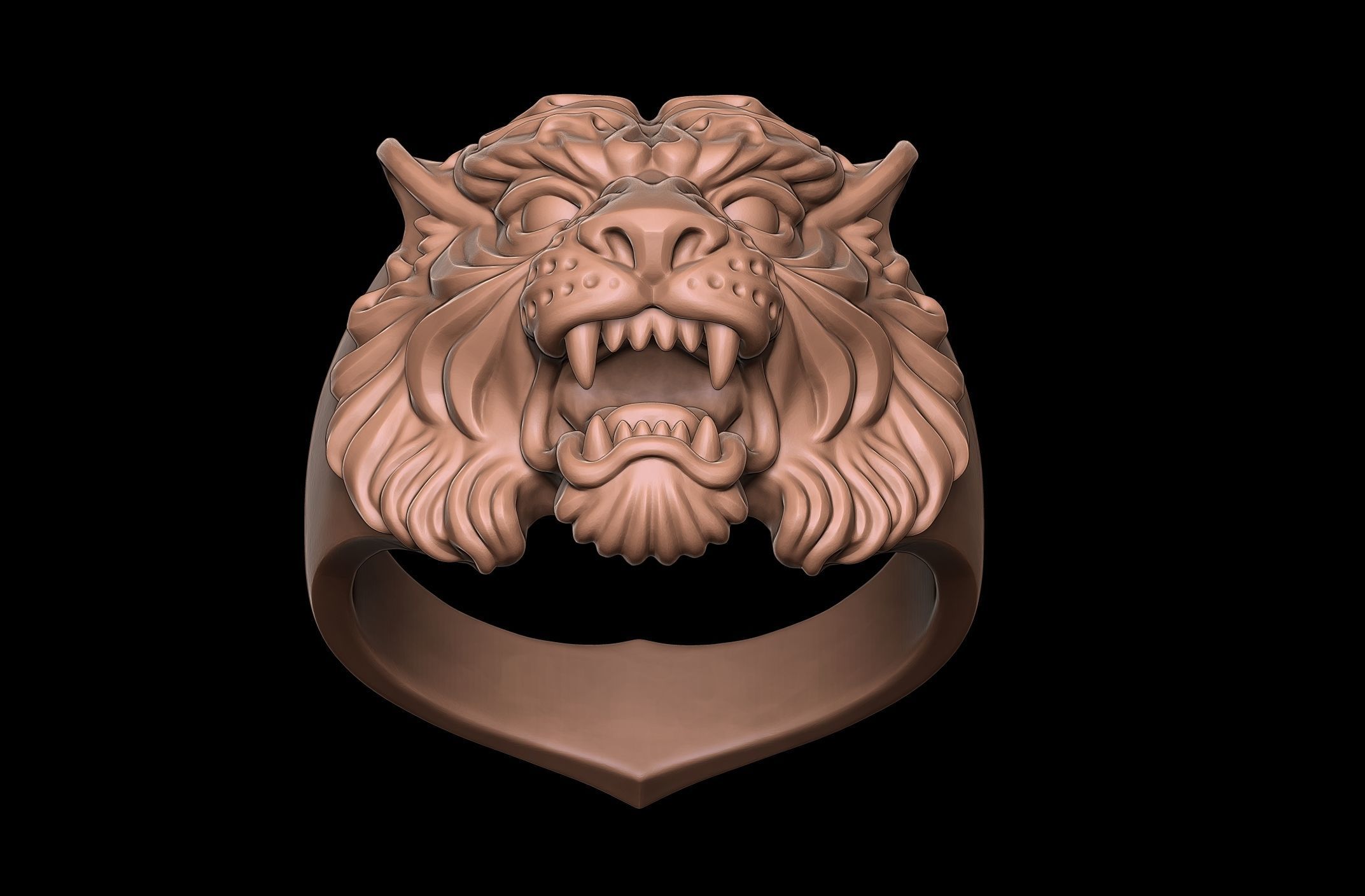 Tiger Ring 3D print model_6