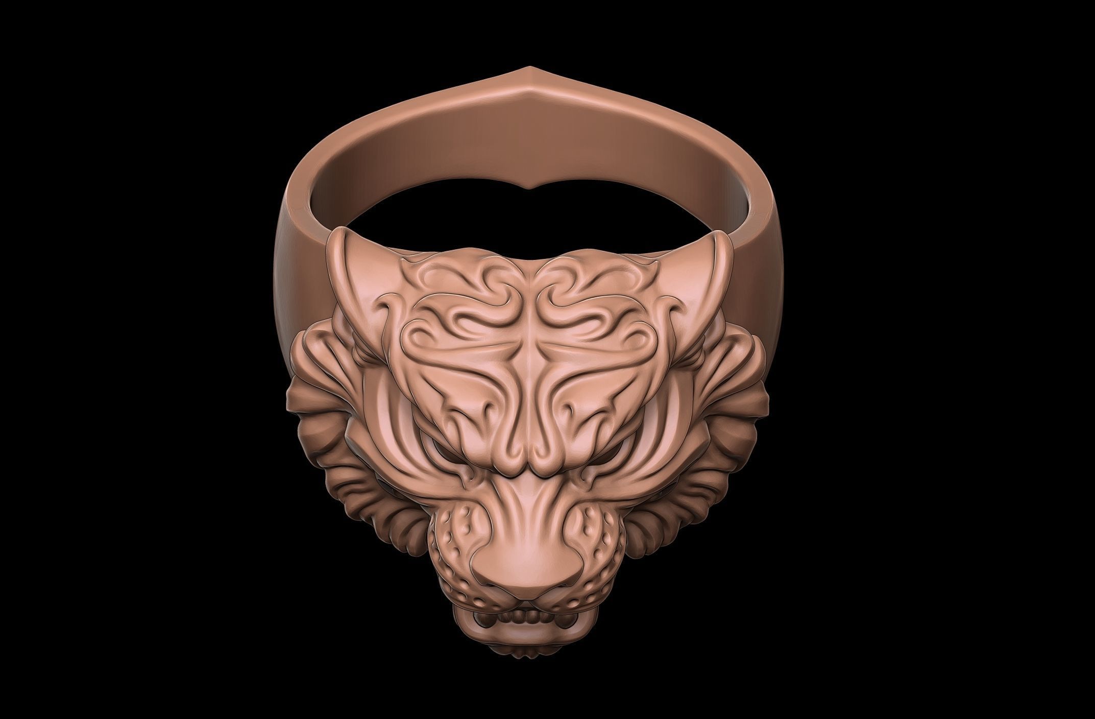Tiger Ring 3D print model_7