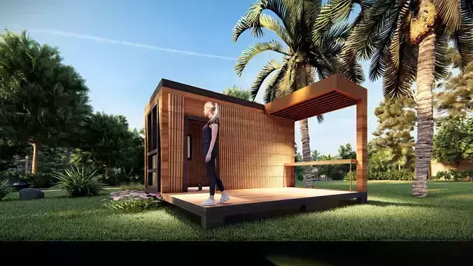 Modular Container Housing 3D print model