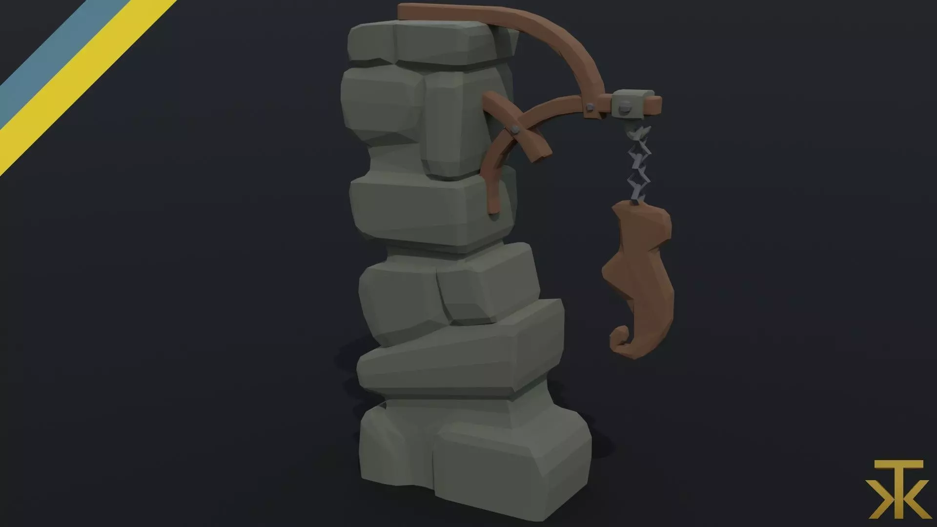 Cartoon fantasy shoe road sign Polygonal Style Low-poly 3D model_0