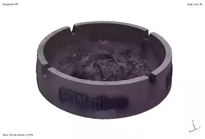 Marlboro branded ashtray 3D model