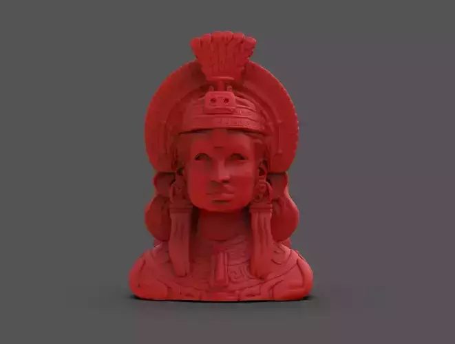 Ancient Mayan Woman Bust