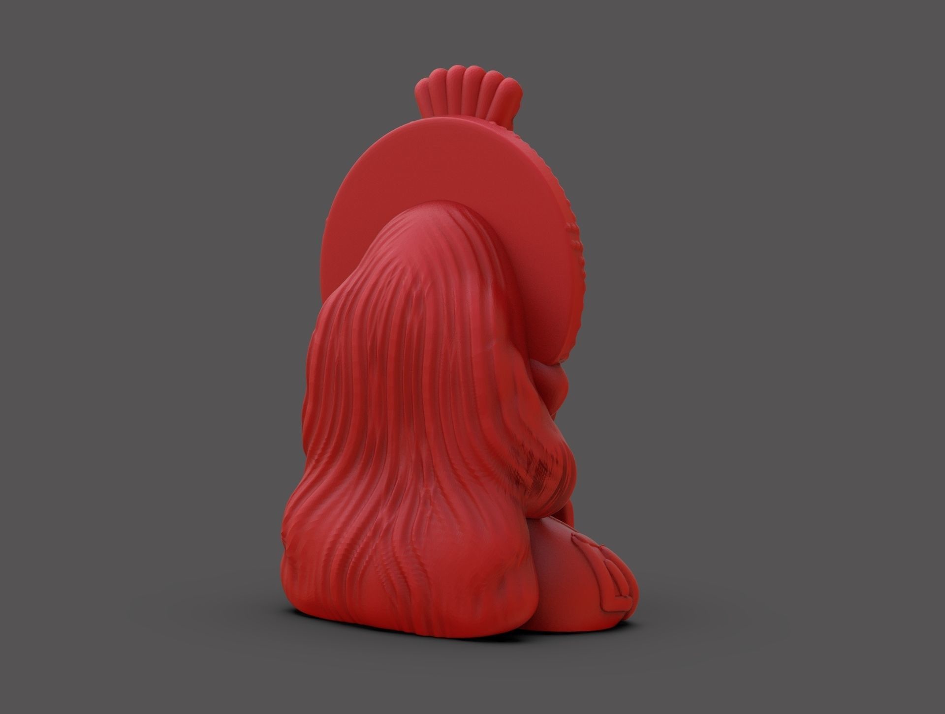 Ancient Mayan Woman Bust 3D print model_3