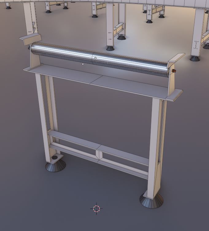 Conveyor belt system for Manufacturing 3D model_12