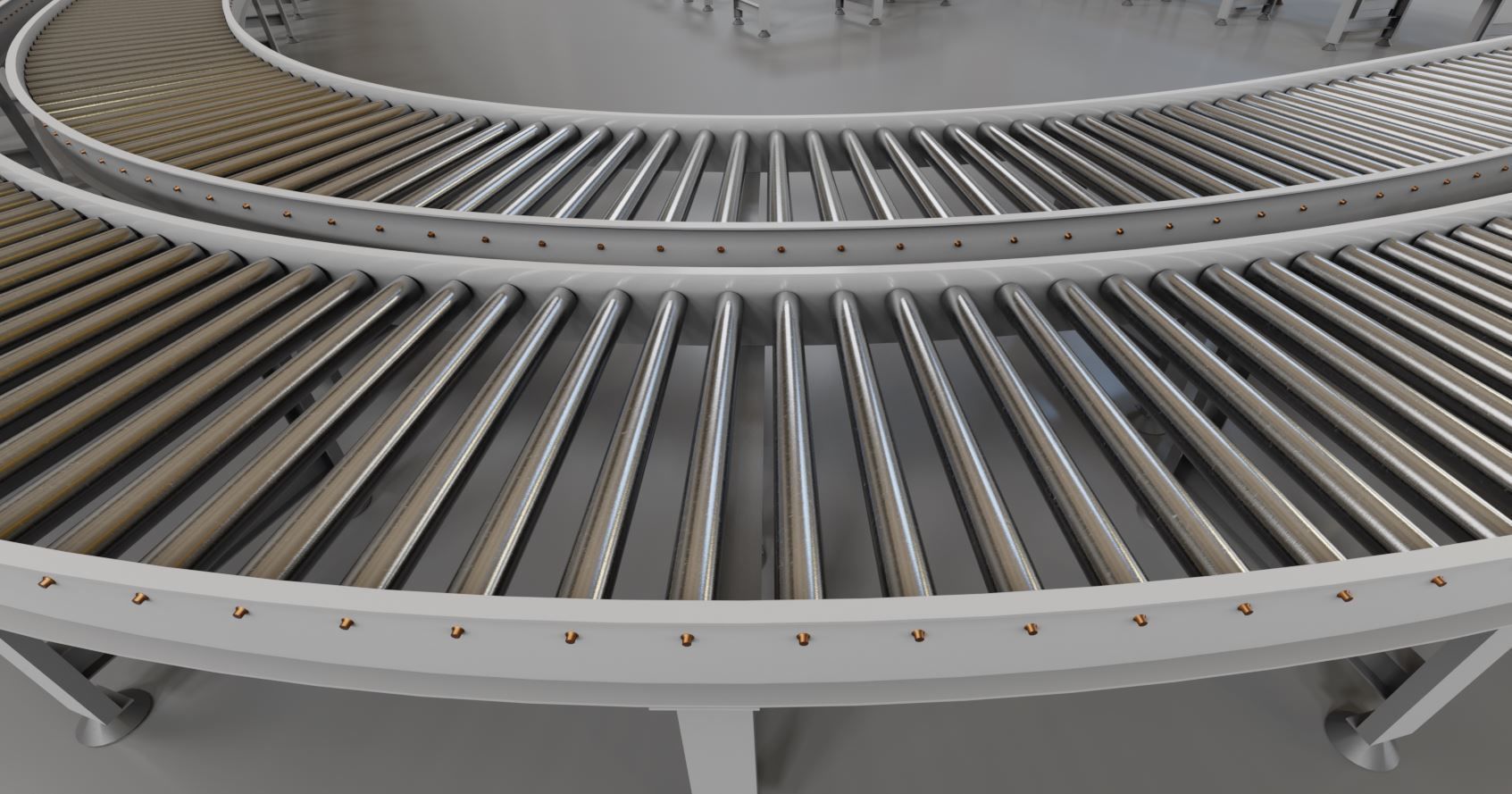 Conveyor belt system for Manufacturing 3D model_9