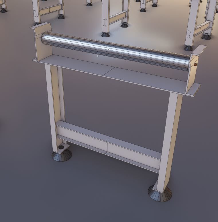 Conveyor belt system for Manufacturing 3D model_15