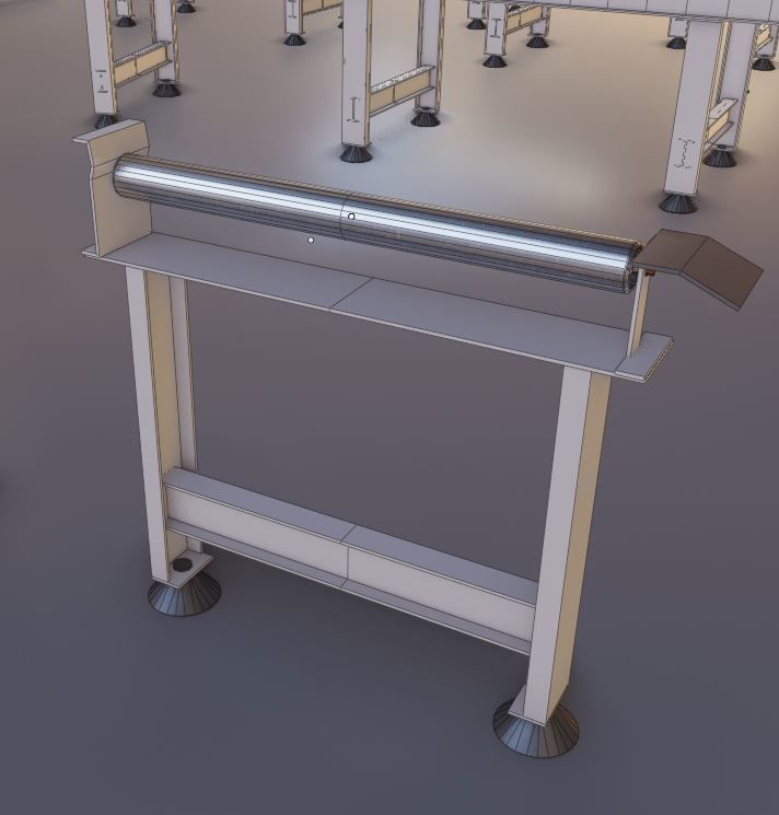 Conveyor belt system for Manufacturing 3D model_10