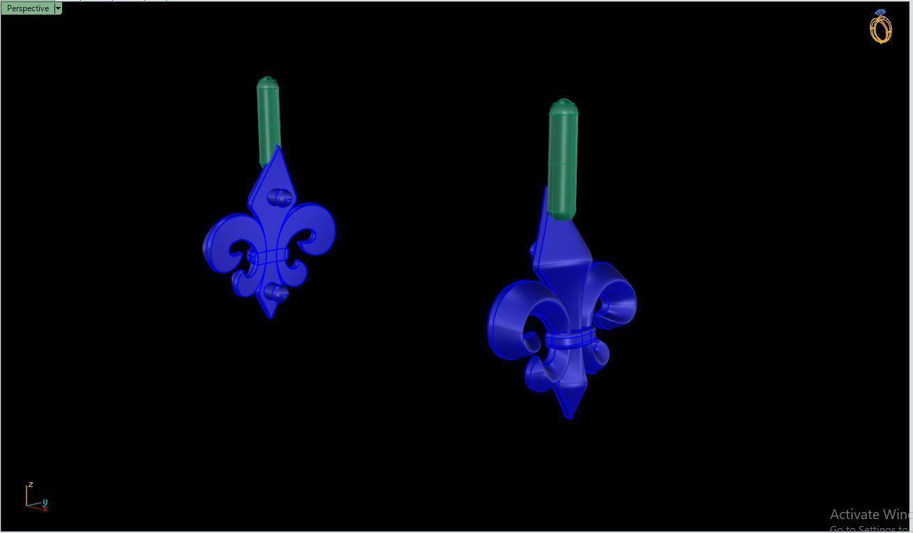 Ring M149 Mens luxury ring with enamel and gems 3D print model_19