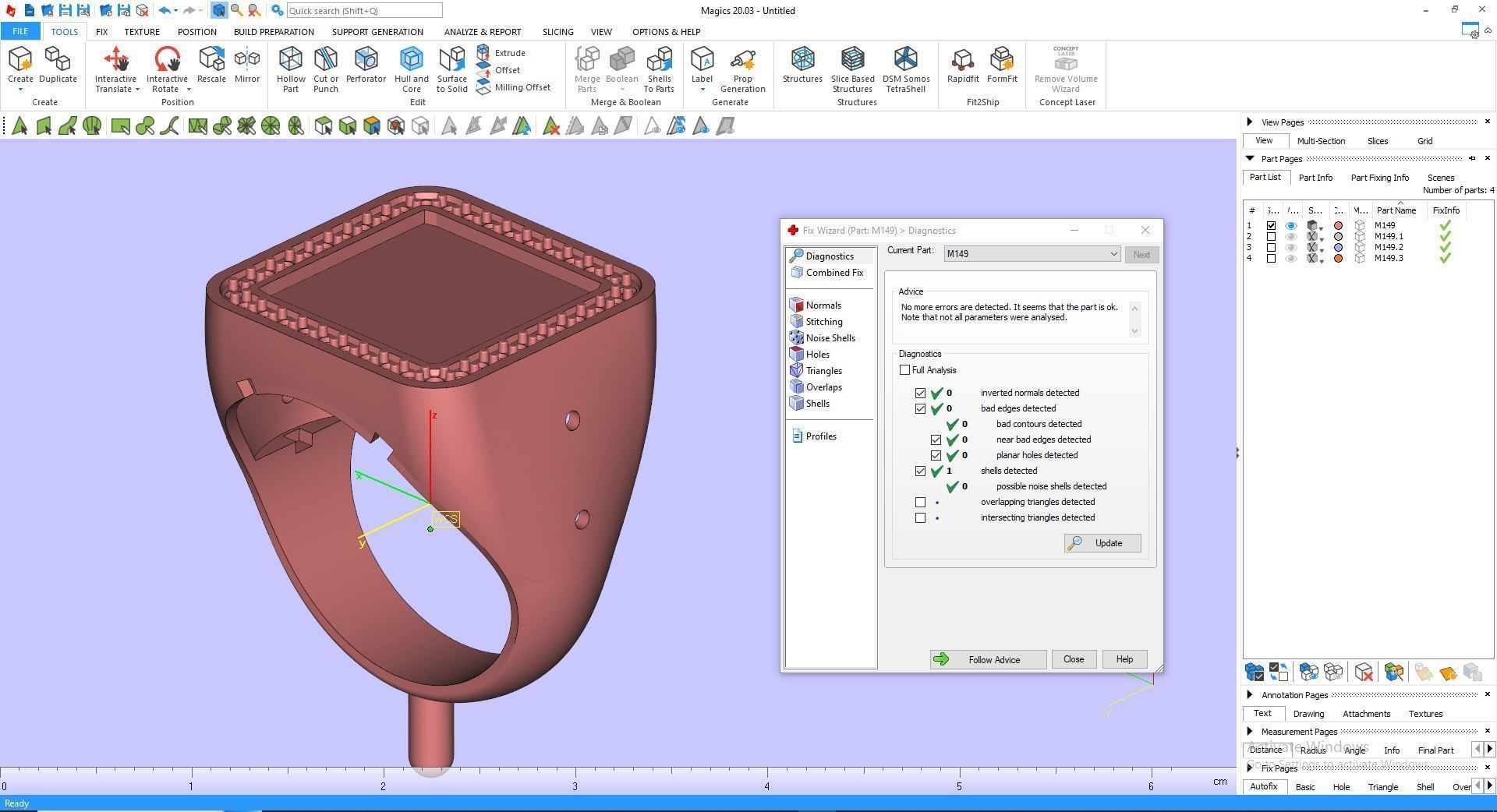 Ring M149 Mens luxury ring with enamel and gems 3D print model_20