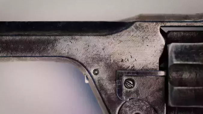 Revolver No2 Mark 1 Low-poly 3D model