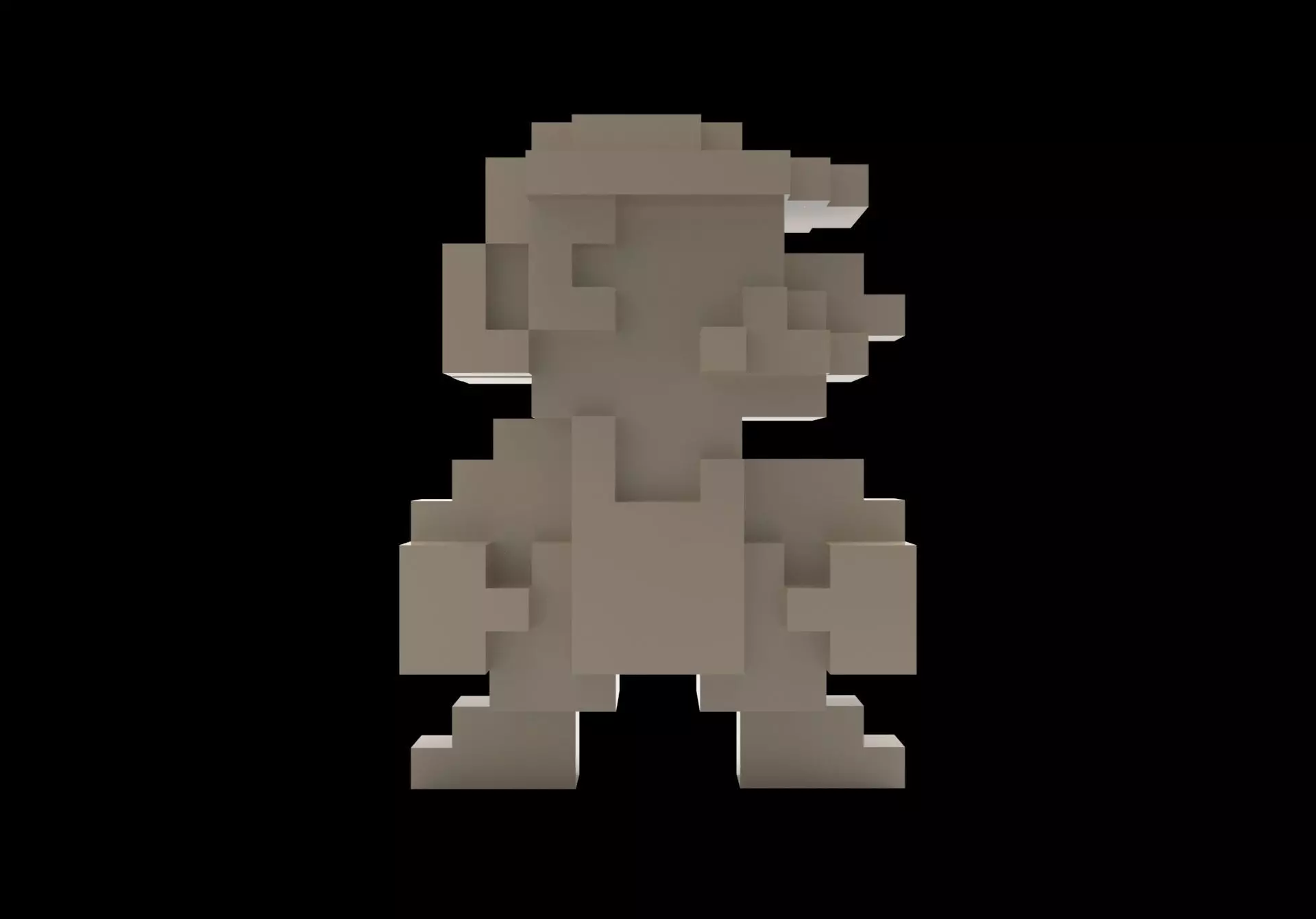 8-bit Mario in 3D 3D print model