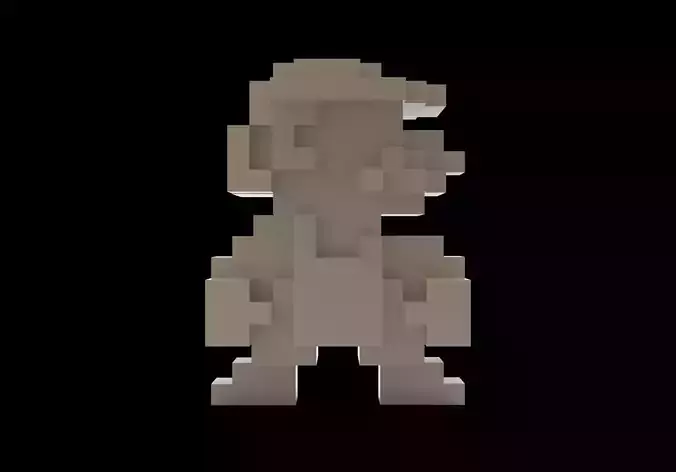 8-bit Mario in 3D 3D print model