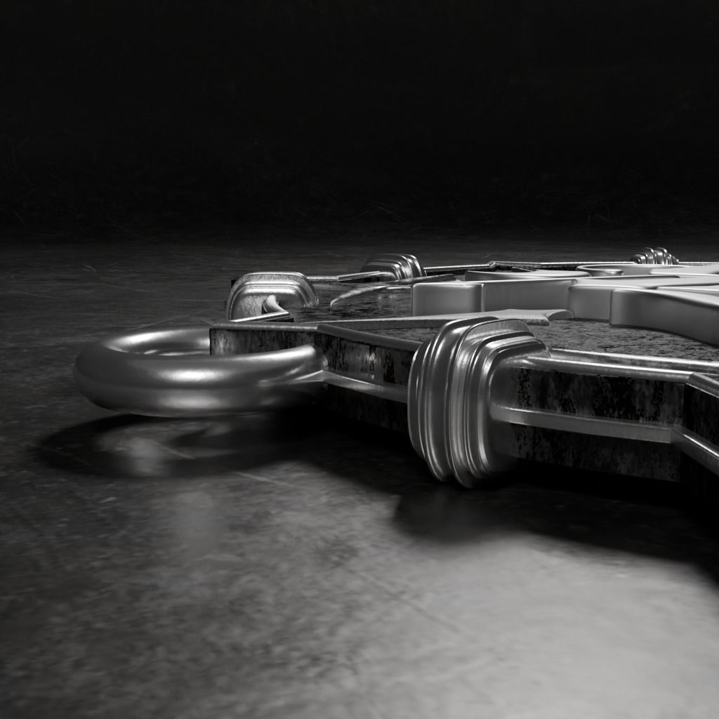 Medallion with letter K 3D printable model 3D print model_6