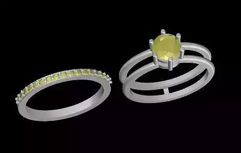 Cute Enhancer ring with gem 3D print model