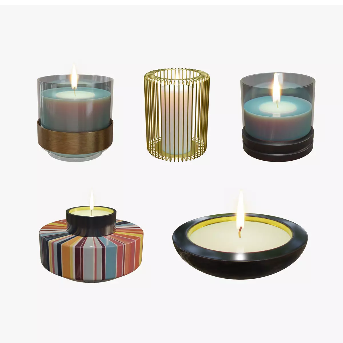 Candle Collection 3D model