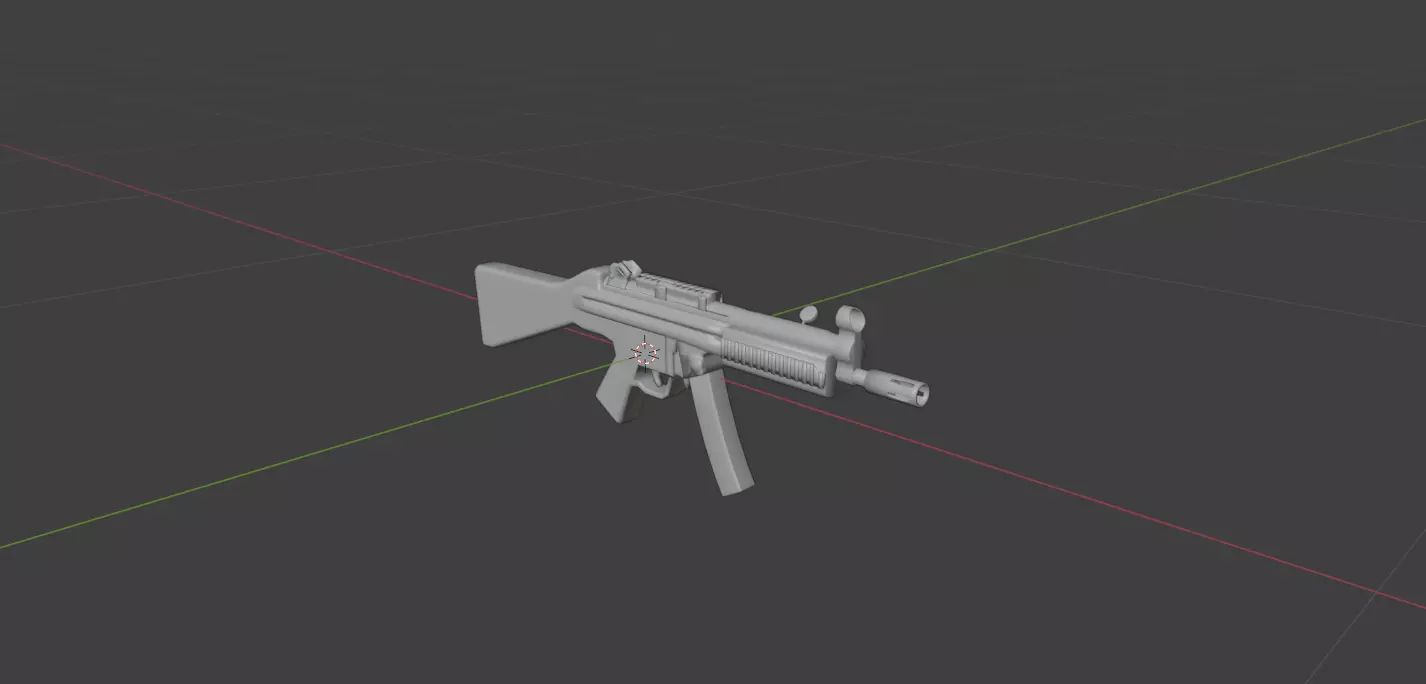 mp5 weapon Free 3D model_0