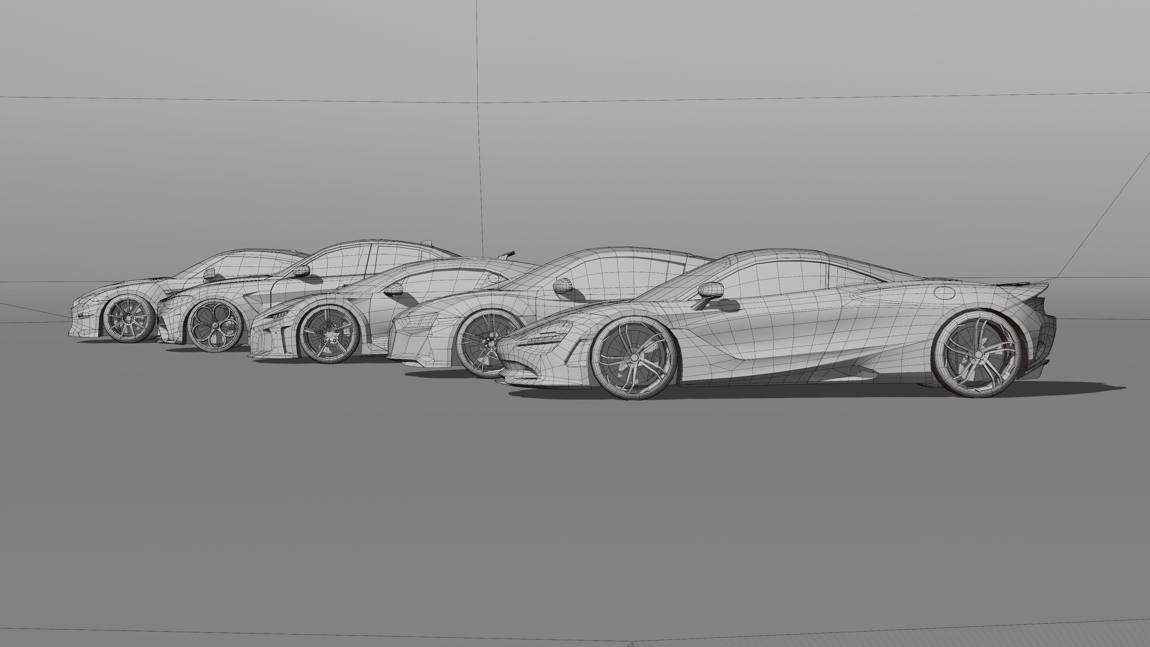 Sports Cars Lowpoly Pack 2024 Low-poly 3D model_12