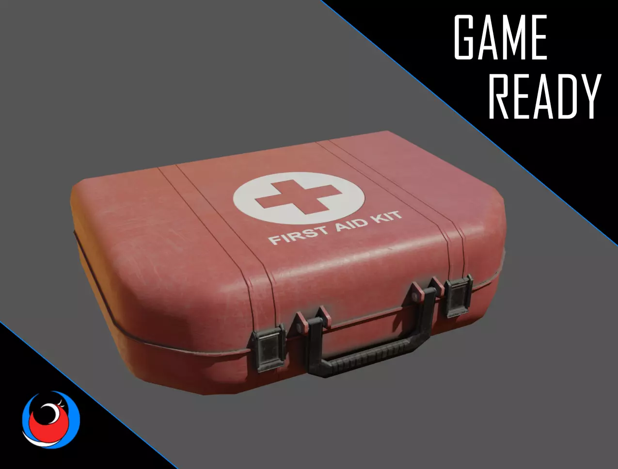 First Aid Medkit Low-poly 3D model_0