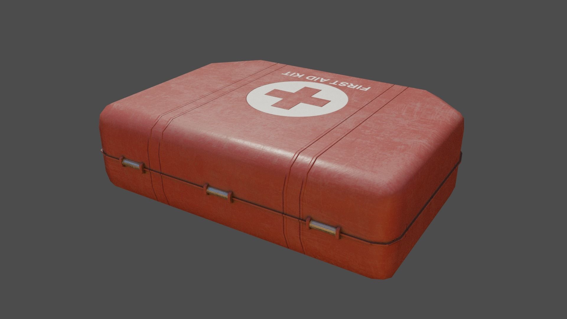 First Aid Medkit Low-poly 3D model_3