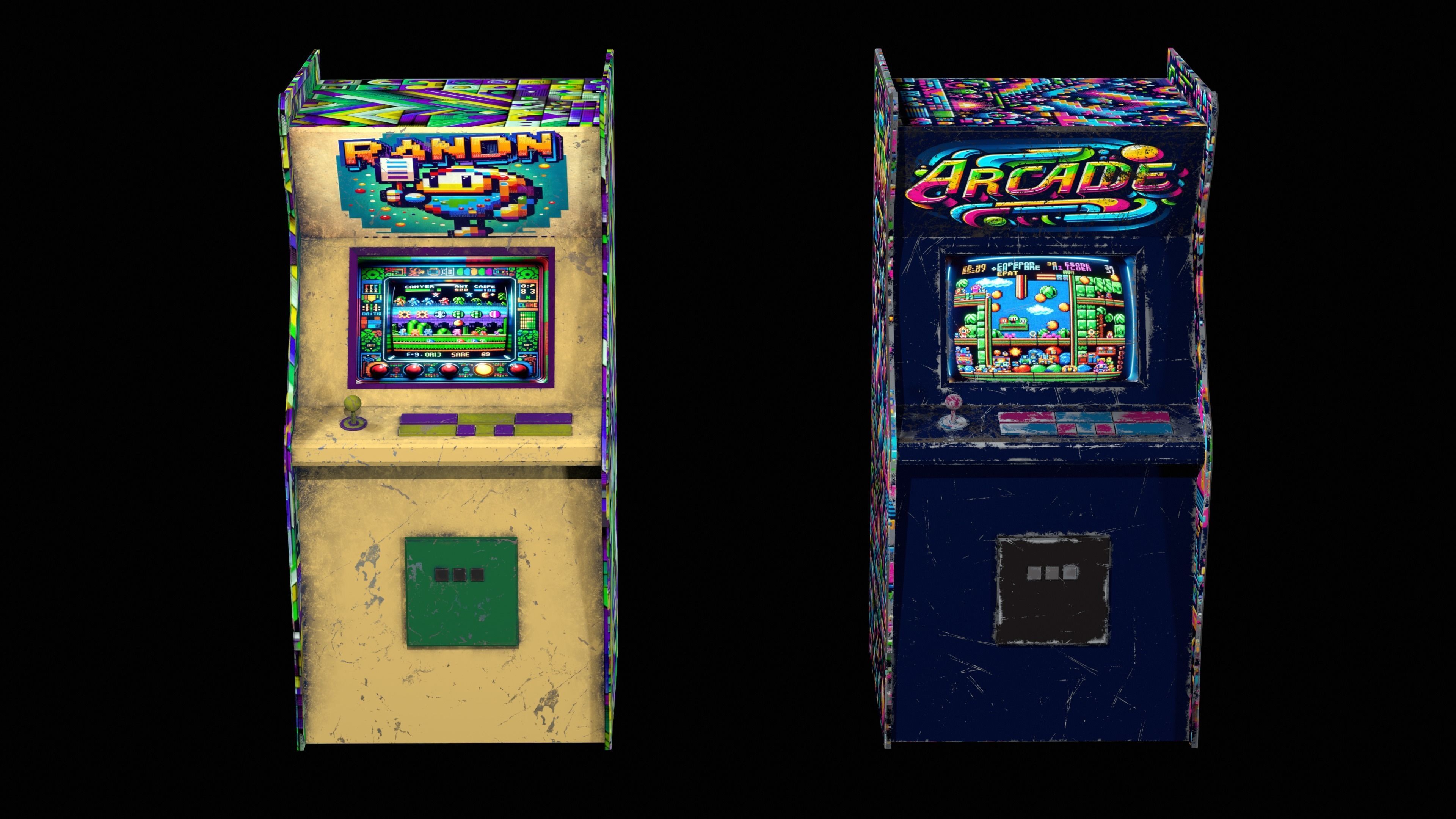 Game Machine Low-poly 3D model_4