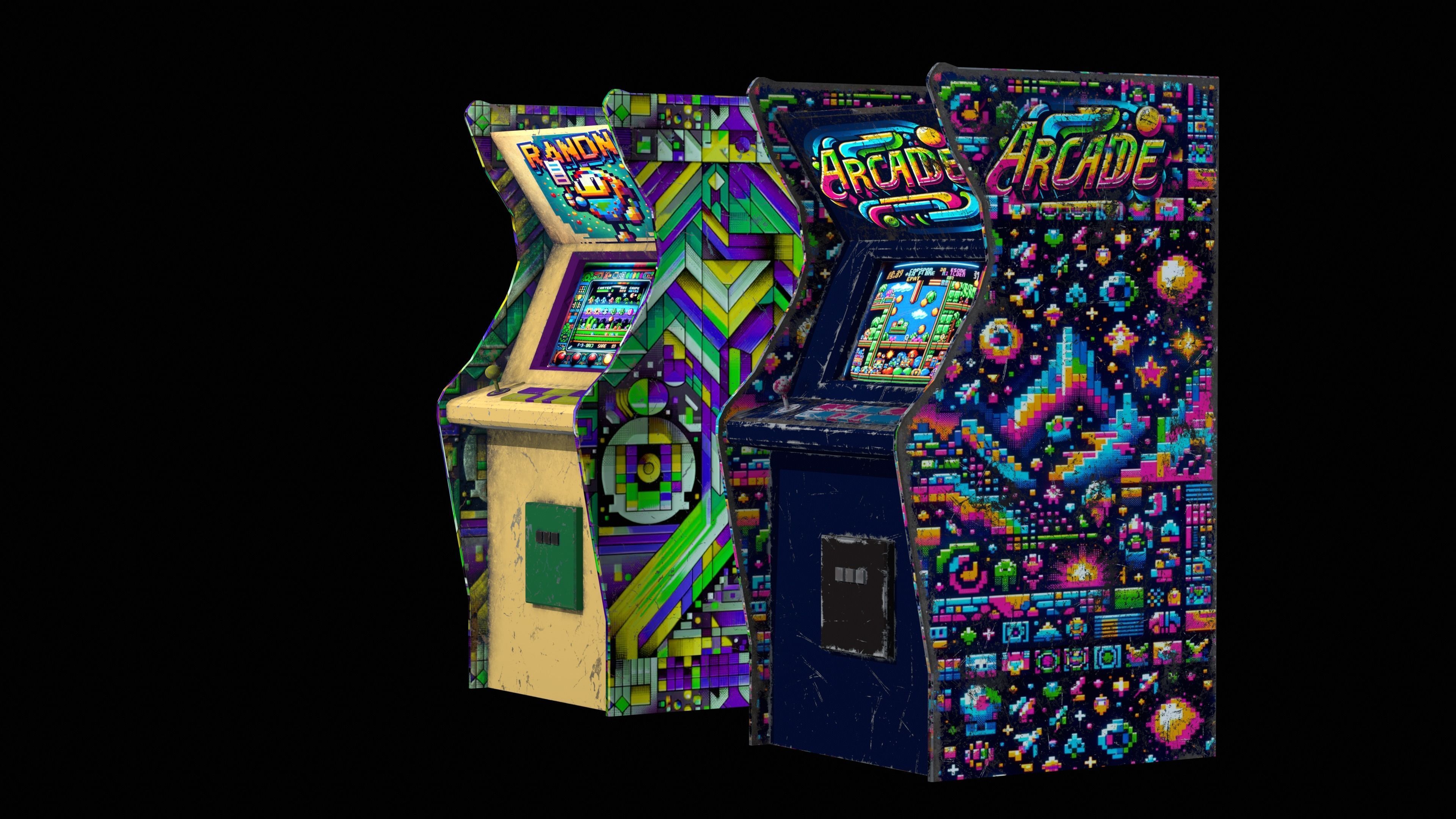 Game Machine Low-poly 3D model_5