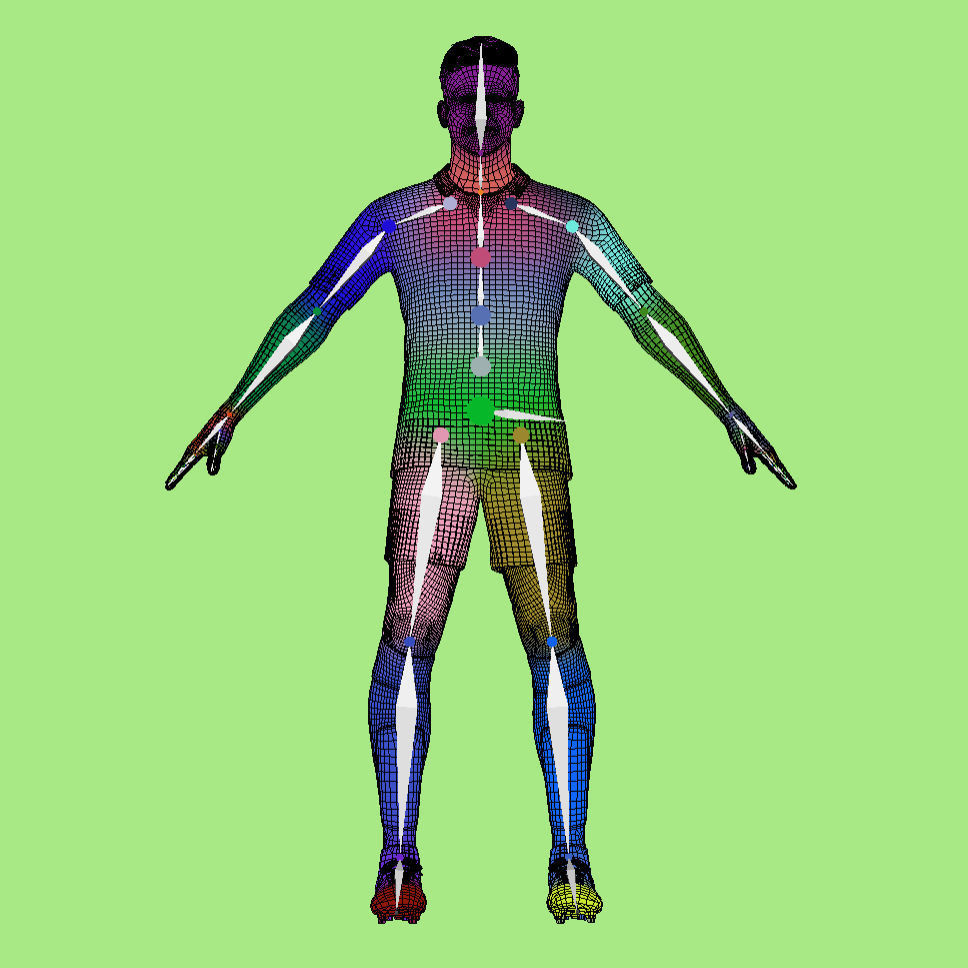T-Pose Rigged Alvarez Manchester City 23-24 3D model_8