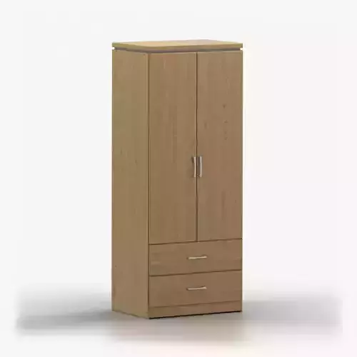 Charles Oak 2 Door 2 Drawer Wardrobe