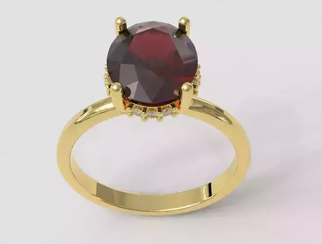 Classic Oval Gemstone Ring