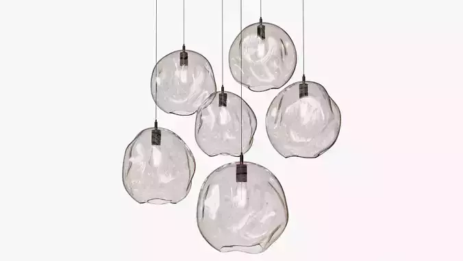 Modern lighting fixtures twisted glass balls