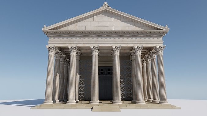 Ancient Greece Temple Low-poly 3D model 4