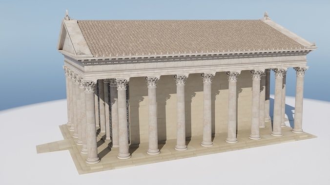 Ancient Greece Temple Low-poly 3D model 6