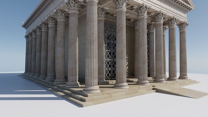 Ancient Greece Temple Low-poly 3D model 5