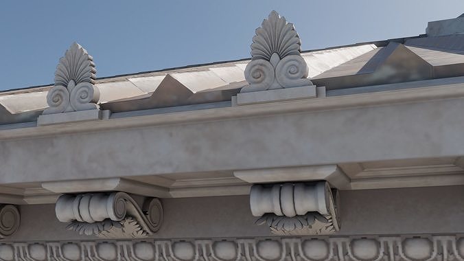 Ancient Greece Temple Low-poly 3D model 7