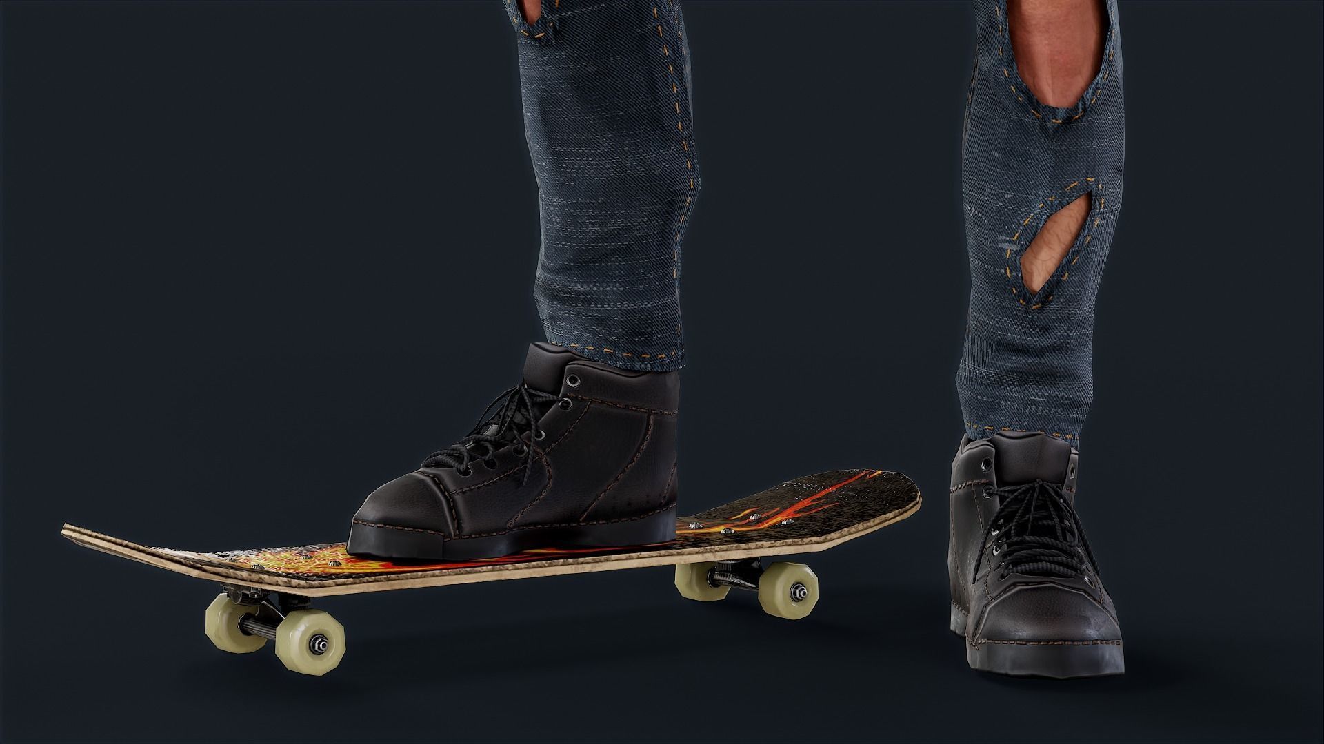 Punk 1 Rock and Roll Low-poly 3D model_7