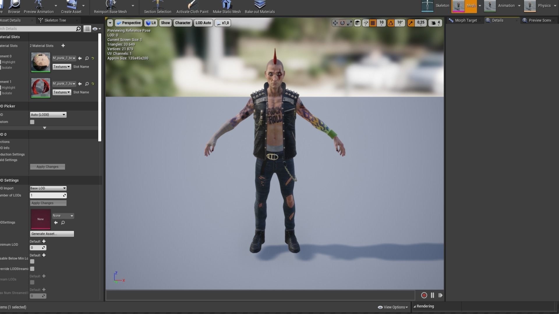 Punk 1 Rock and Roll Low-poly 3D model_23