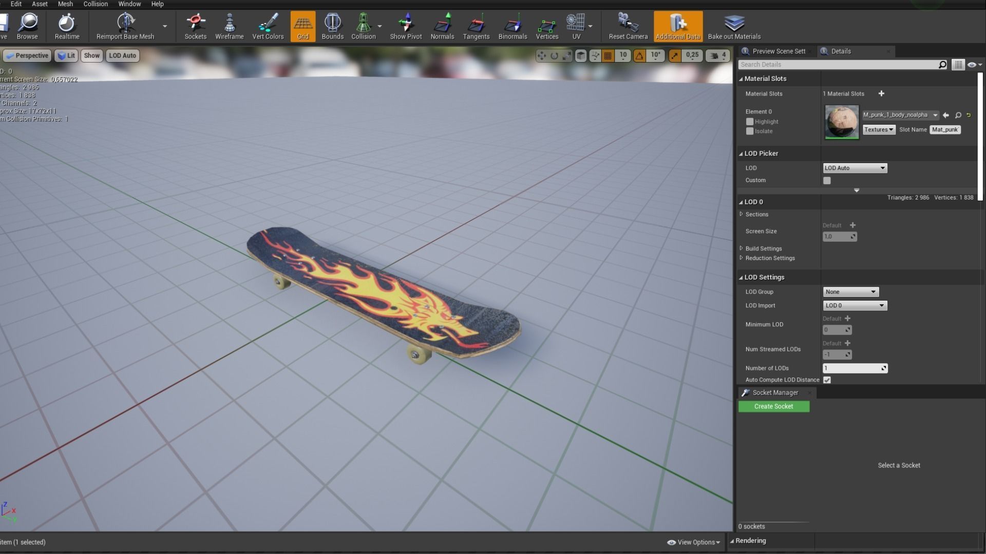 Punk 1 Rock and Roll Low-poly 3D model_26