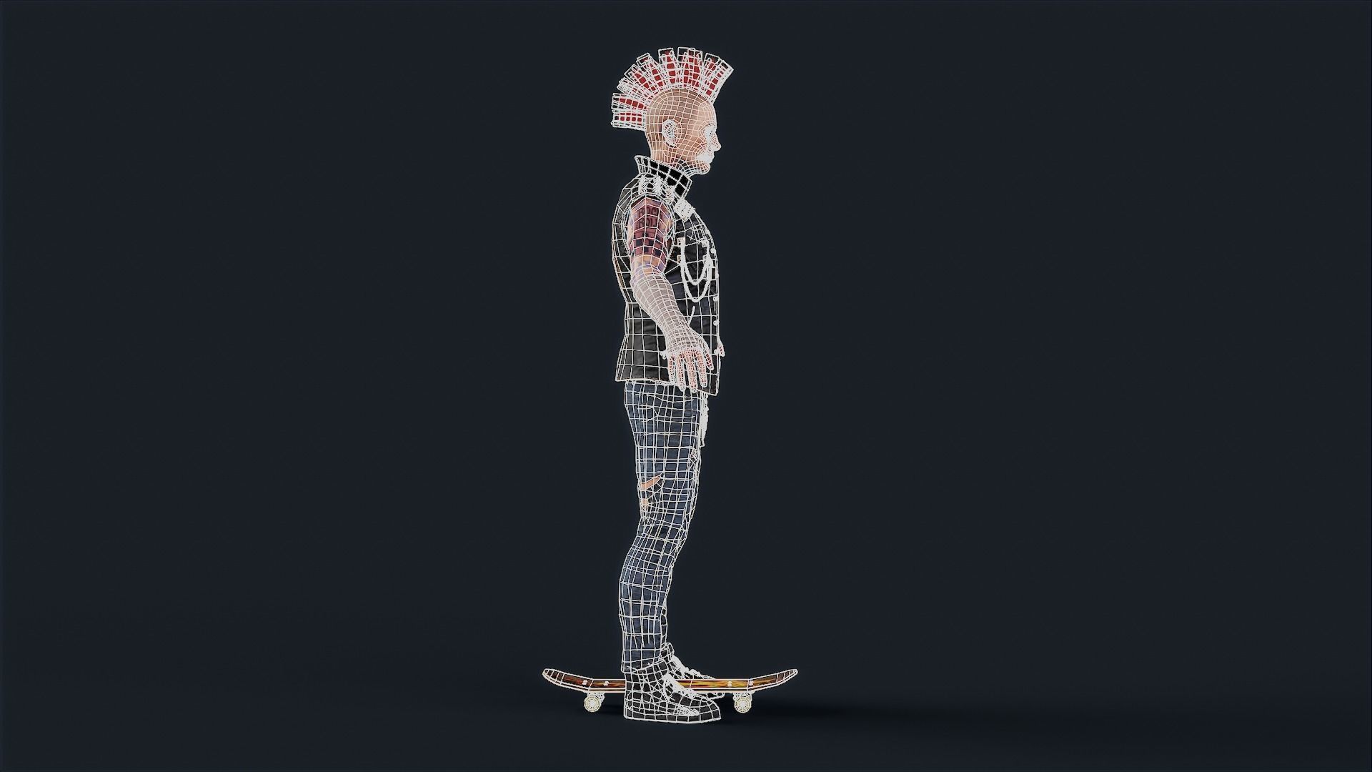 Punk 1 Rock and Roll Low-poly 3D model_19