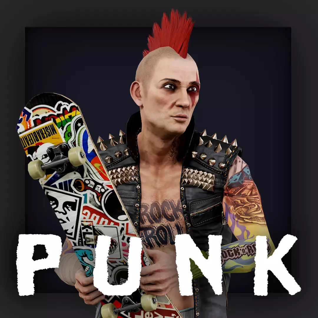 Punk 1 Rock and Roll Low-poly 3D model_0