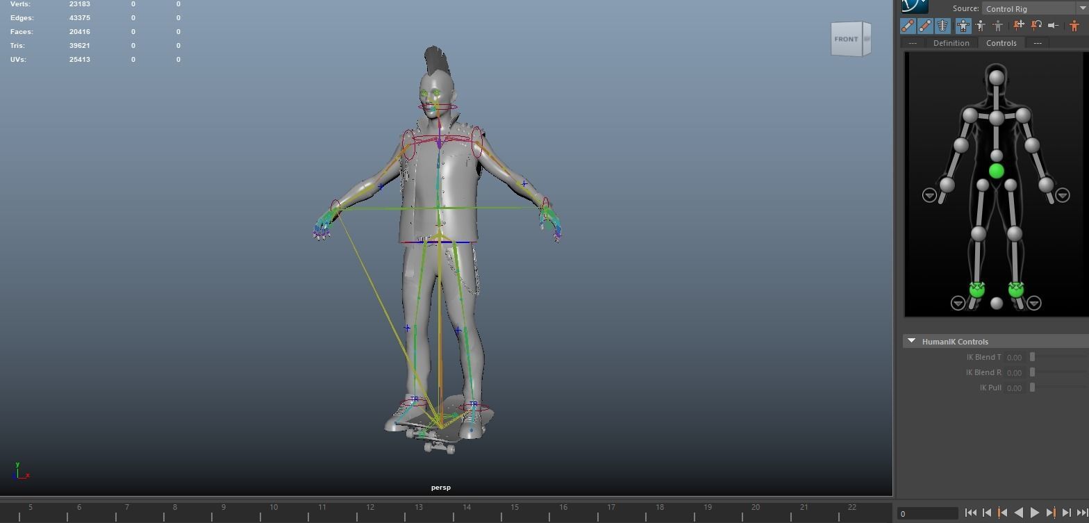 Punk 1 Rock and Roll Low-poly 3D model_28