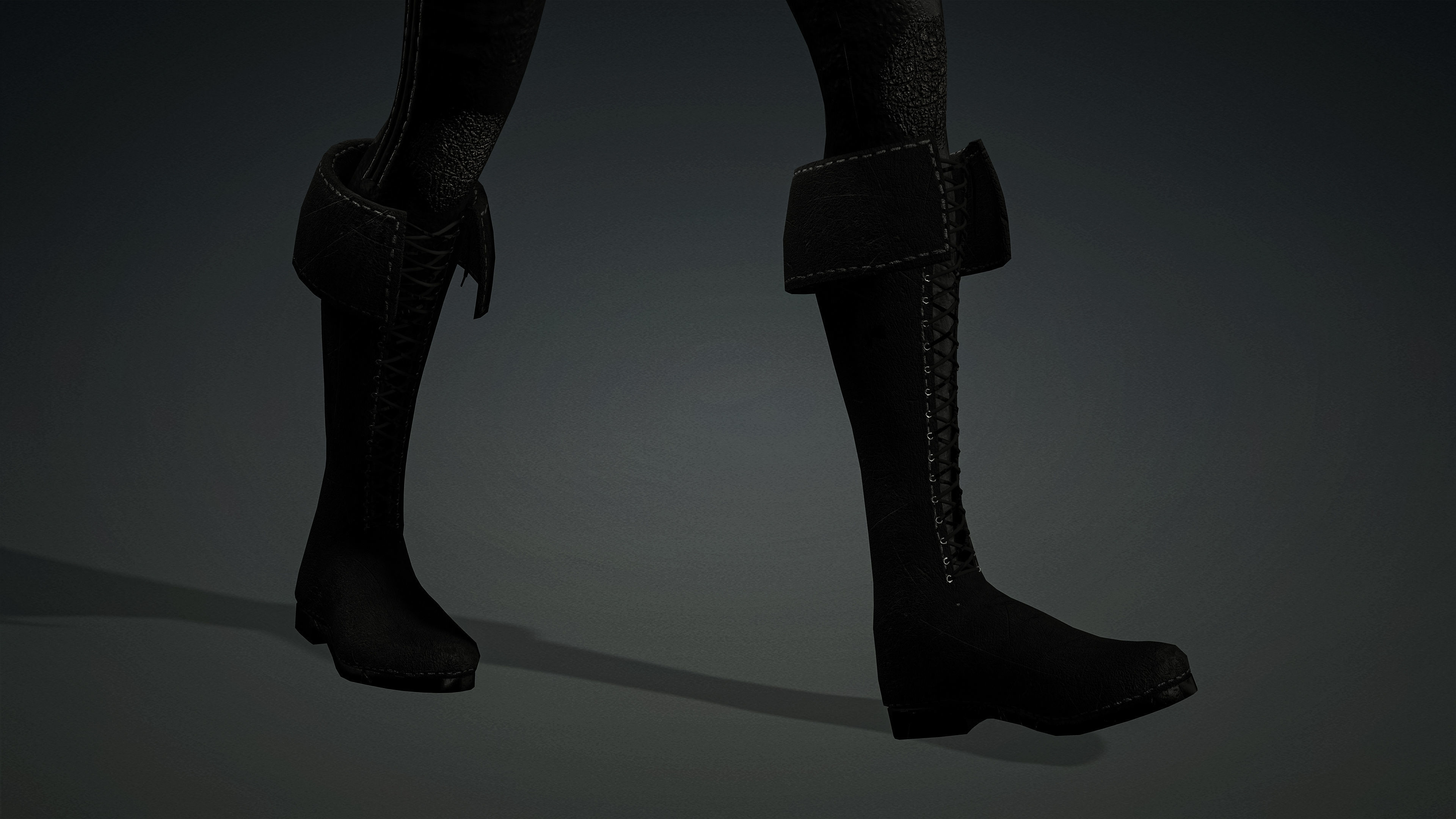 High Quality Realistic Female Warrior Low-poly 3D model_21