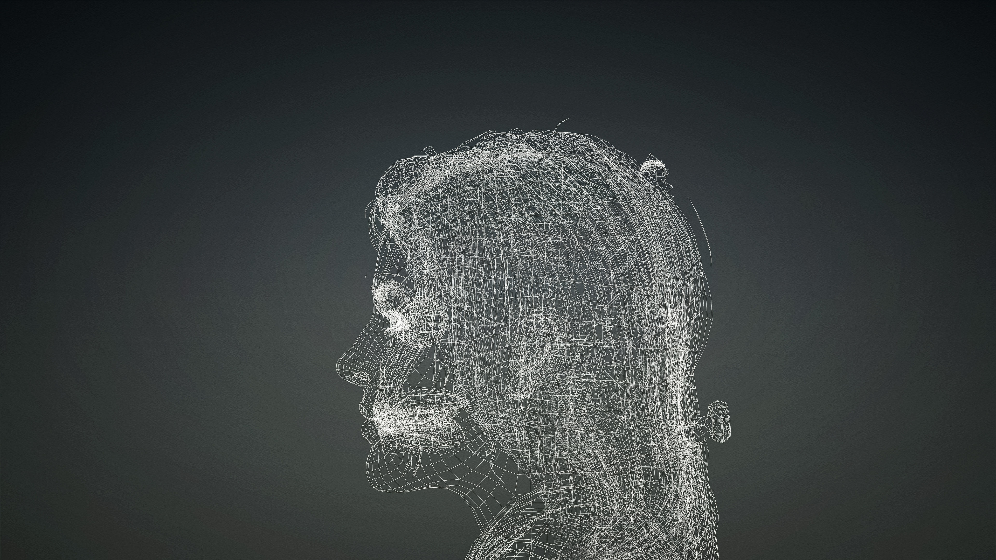 High Quality Realistic Female Warrior Low-poly 3D model_35