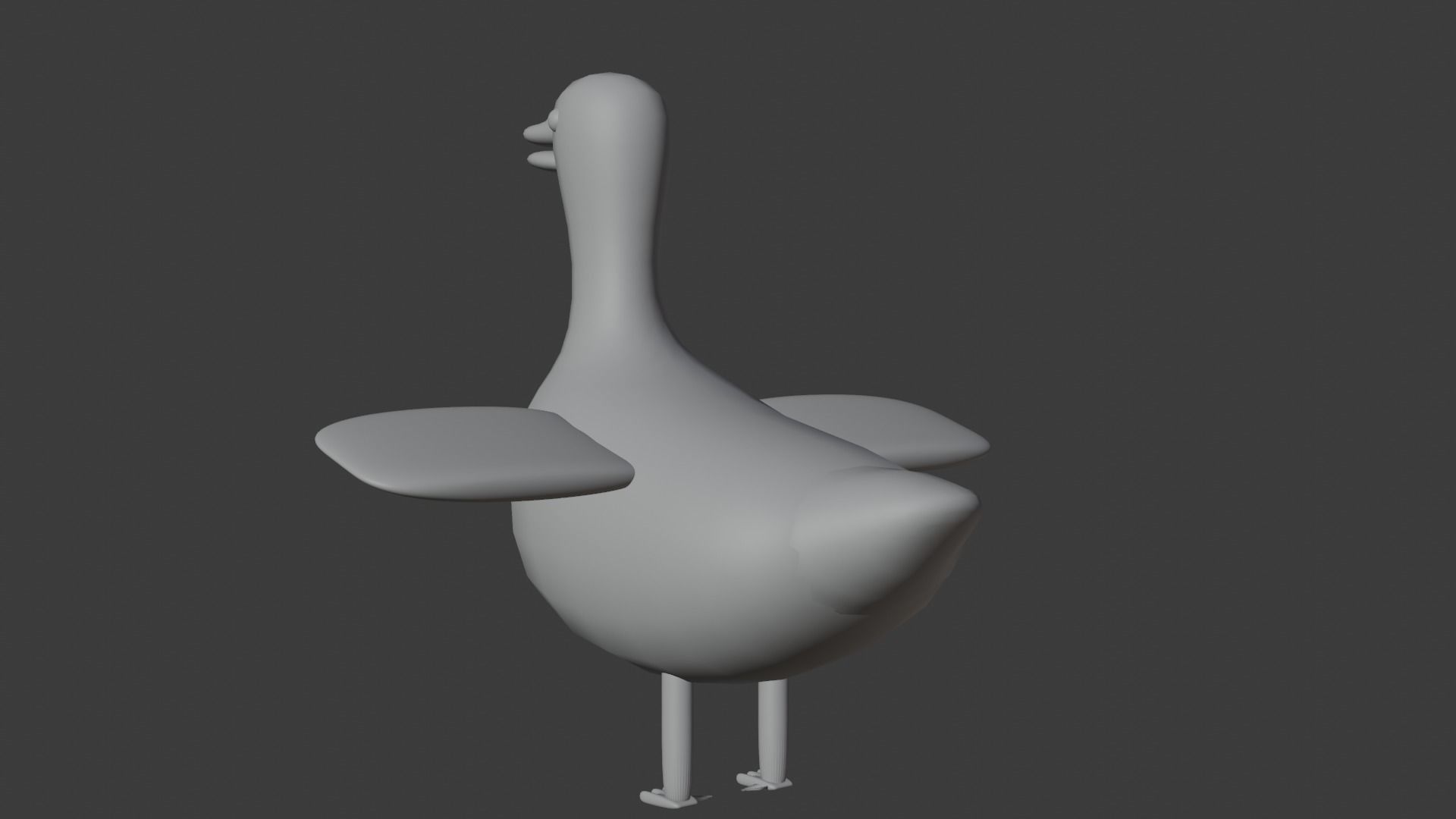 Goose Cartoon Free low-poly 3D model_8