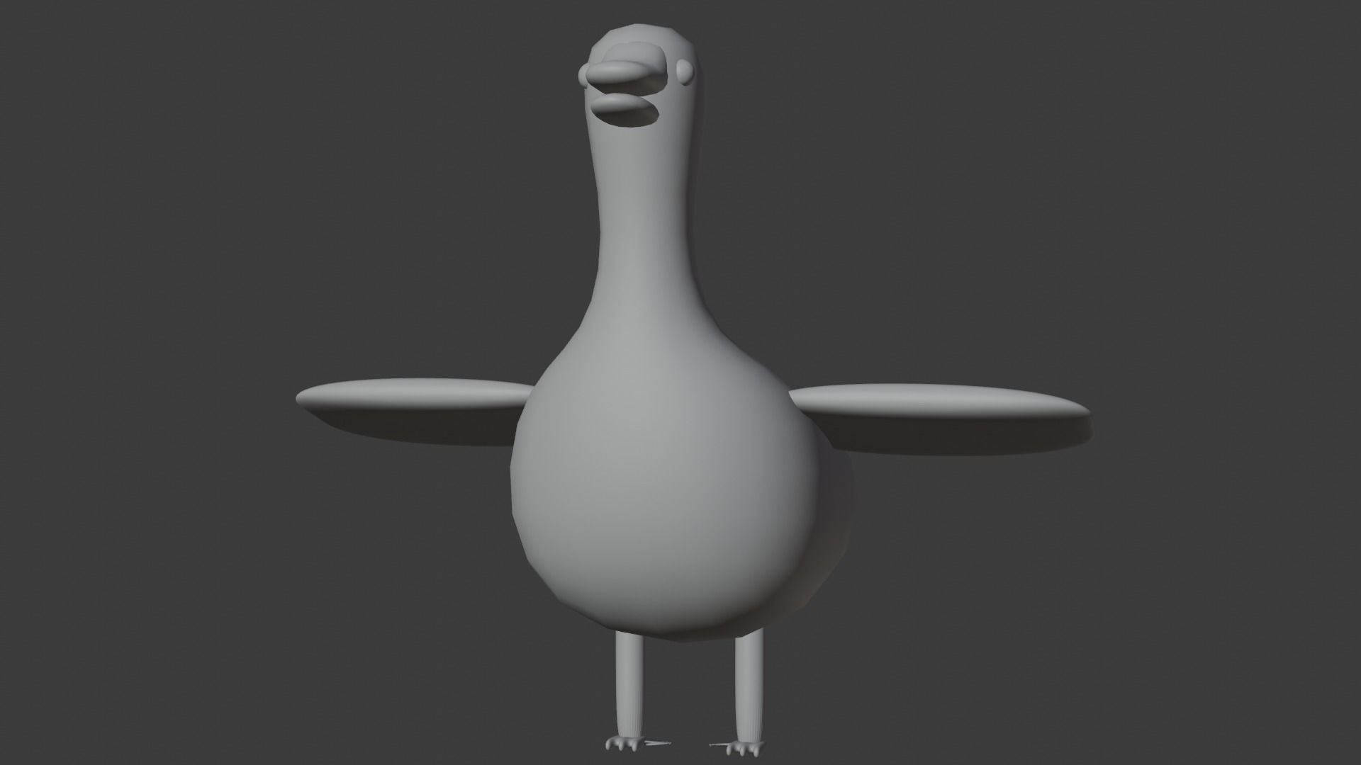 Goose Cartoon Free low-poly 3D model_11