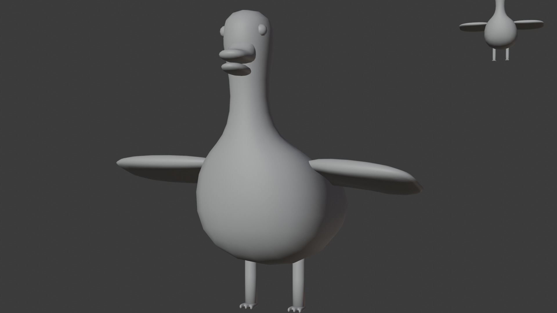 Goose Cartoon Free low-poly 3D model_18