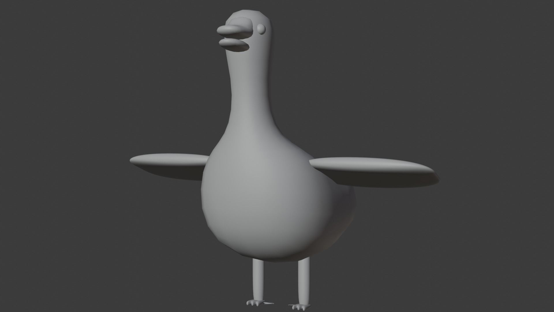 Goose Cartoon Free low-poly 3D model_10